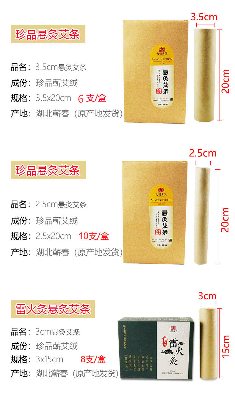 大明古艾 正宗蕲艾 雷火灸4-7CM粗 图13