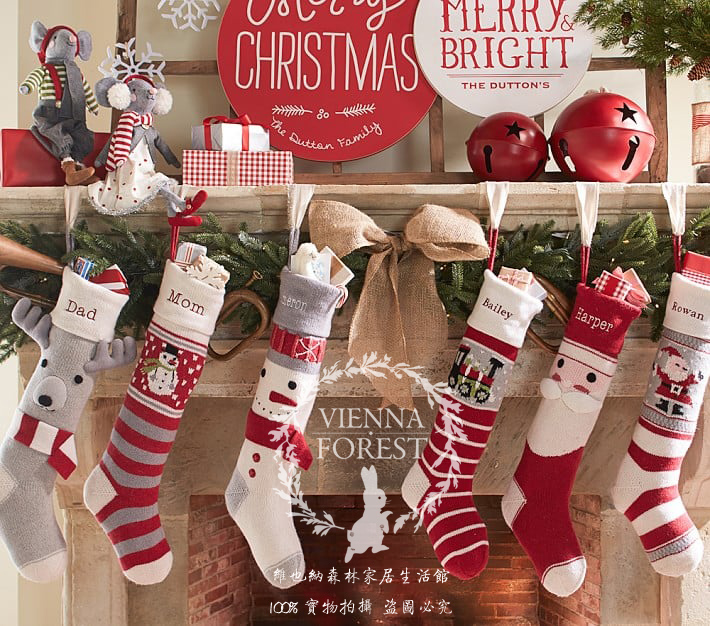 American Country Traditional Style Wool Knit Christmas Socks Christmas Gifts Christmas Decoration Socks Oversized