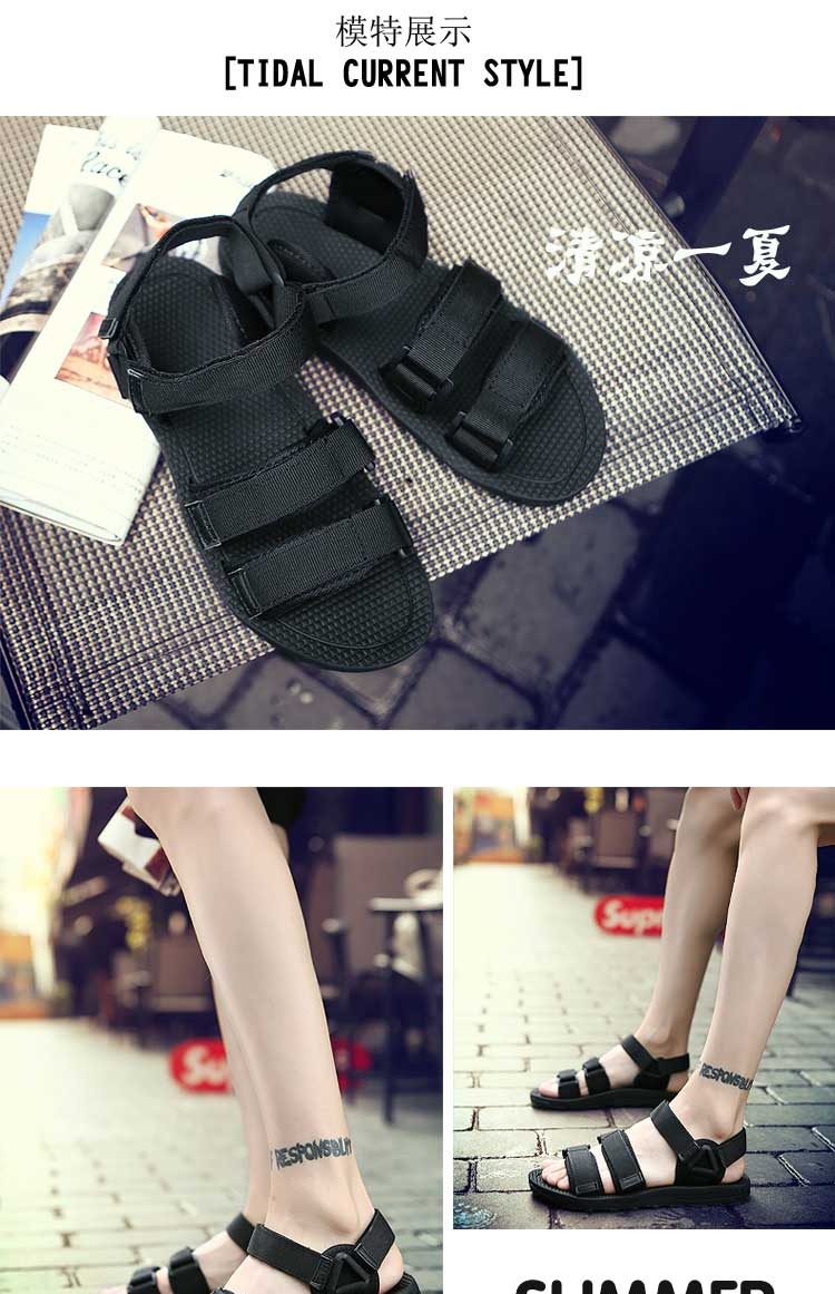 Mùa hè mới Việt Nam sandal cá tính giày nam phiên bản Hàn Quốc sandal nam da bò