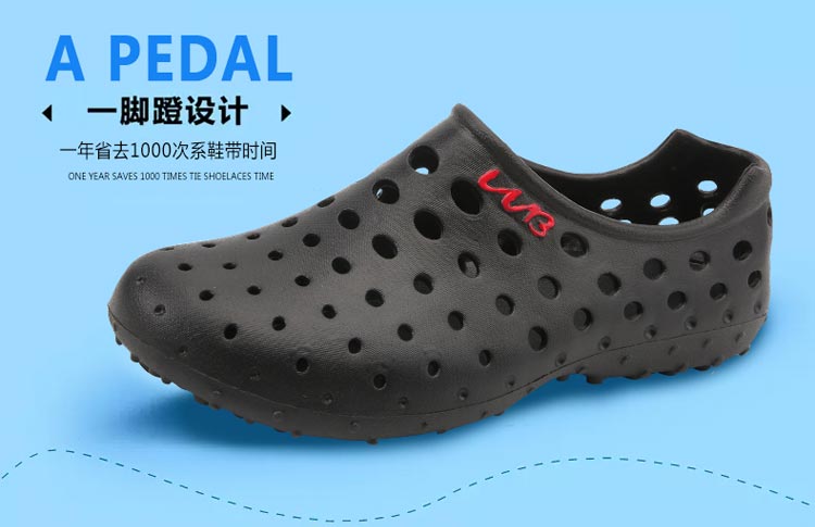 Giày lỗ nam mùa hè mới giày đi biển dép nam giày lội phiên bản Hàn Quốc của giày trượt đầu để đi làm giày thông thường giày cao cổ nam