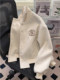 Small scented baseball uniform woolen jacket for women in autumn and winter high-end small loose bomber jacket cardigan