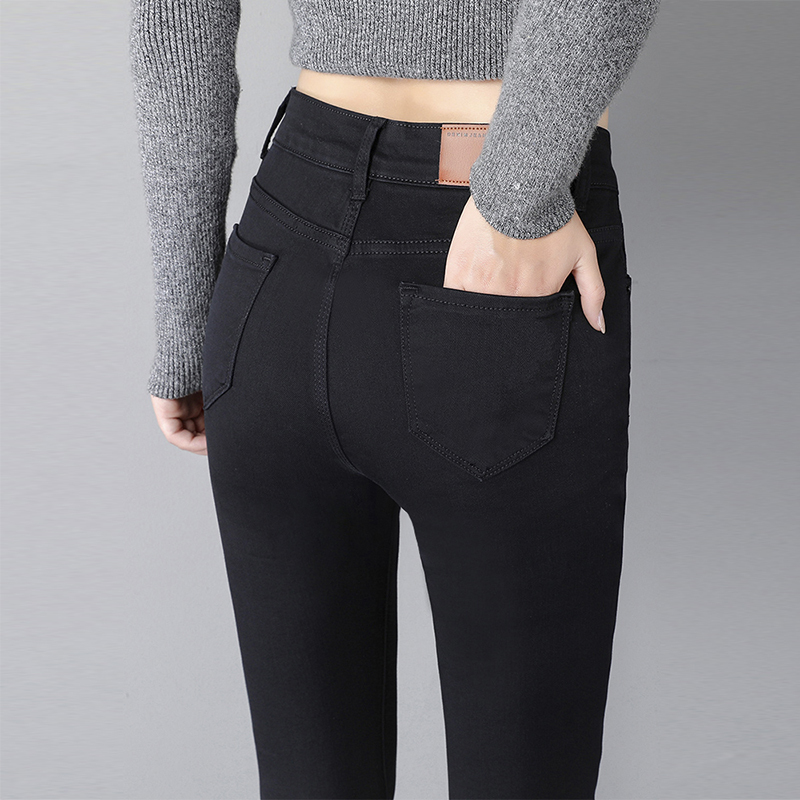 Black Skinny Jeans for Women, Spring and Autumn 2026 New Style, Summer Thin High-Waisted Tight-Fitting Cropped Pencil Pants