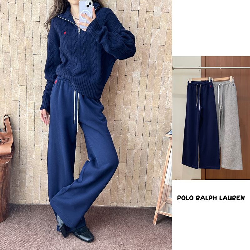 Polo Ralph Lauren Elastic Waist Embroidered Horse Logo Straight-Leg Sweatpants Polo Ralph Lauren Elastic Waist Embroidered Horse Logo Straight-Leg Sweatpants