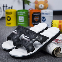 Summer bathroom non-slip bath soft bottom shower slippers mens home home indoor and outdoor wear fashion Tide brand cool