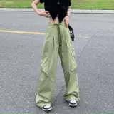 Олдшкольные штаны Ins Tide Tide Jazz Jazz Dancer Планы летние женщины европейские и американские брюки прямых хип -хоп