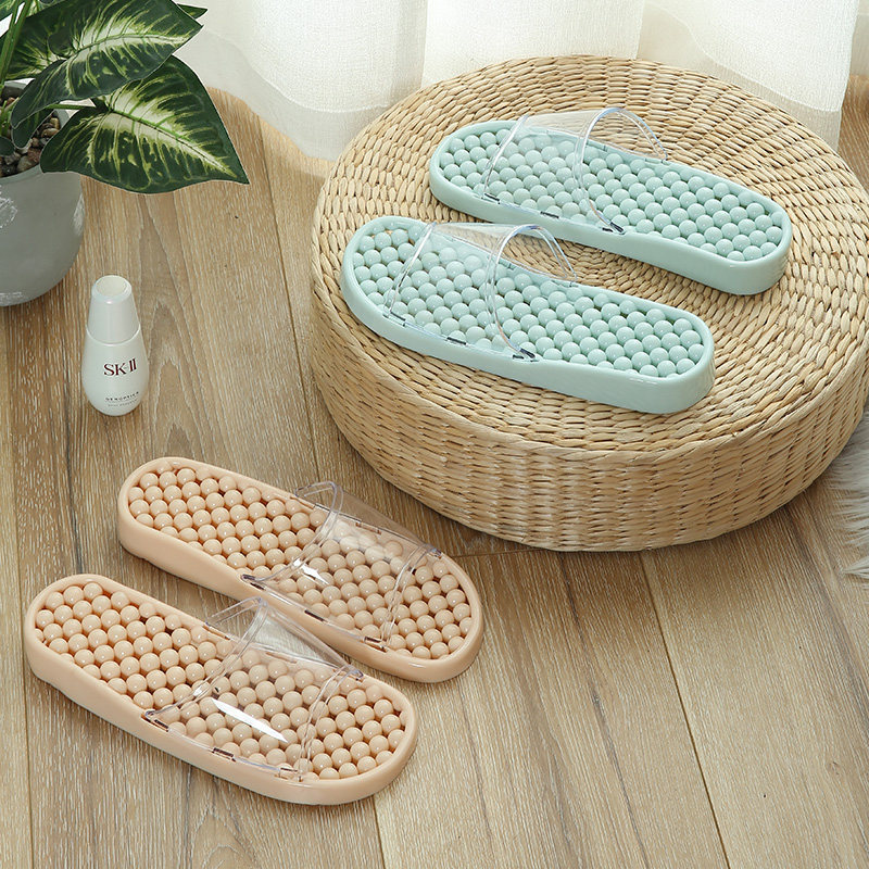 Double Joy Multi Massage Slippers Bathroom Bath Anti Slip Hollowed-out Plastic Lovers Home Cool Slippers Female Summer Room