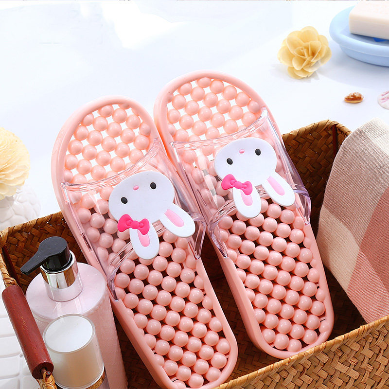 Bechido massage slippers bathroom bath non-slip hollow leakage plastic couple home sandals female summer room