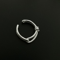 Small treasure s925 pure silver unique design thread opening ring female light extravagant fashion personality small crowdsourced and lukewarm