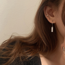 Xiaobao s925 sterling silver geometric zircon earrings womens summer style 2021 new trend 2020 ear hook temperament design