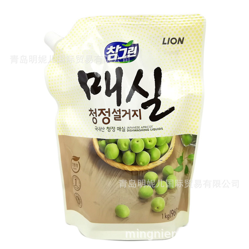 Box up 16 South Korea cj plum Real fruit and vegetable tableware clean without fluorescent agent detergent dishwashing finely bagged 1kg-Taobao