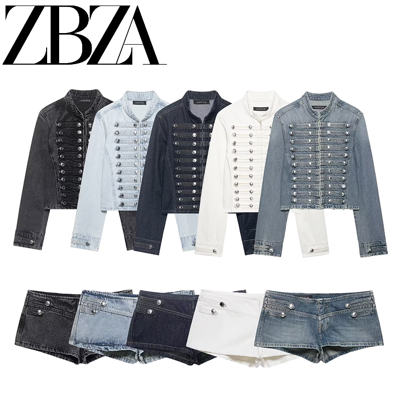 Zr Spring New Collection Za Women's Clothing European and American Style Foreign Trade Fashion Versatile Slim Fit Denim Jacket 0695074400 Zr Spring New Collection Za Women's Clothing European and American Style Foreign Trade Fashion Versatile Slim Fit Denim Jacket 0695074400