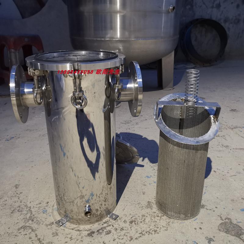 304 stainless steel basket filter hair collection filter natural gas pipeline decontamination filter screen type