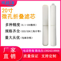 Manufacturer supplied with high precision filter folding filter core 20 inch 0 22 microns 222 cover head 0 1 micron fold