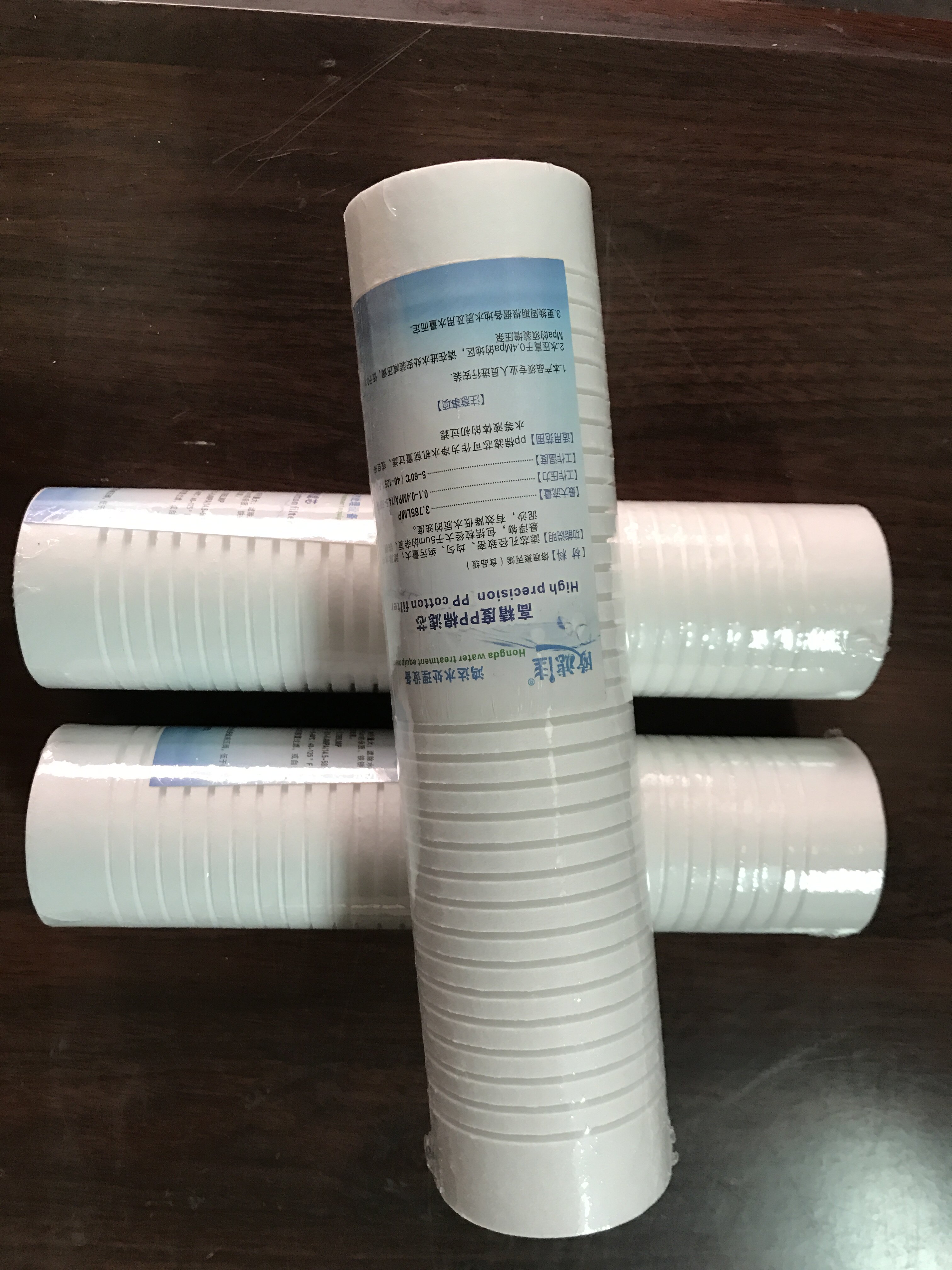 10 inch high efficiency High filter area trench pp cotton filter element pp filter core PP cotton filter core 1 micron 5 micron