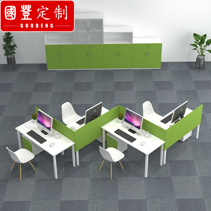 Staff desk six - person seat minimal modern tables and chairs combined computer 5 - person screen position 4 - person office furniture