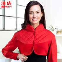 Shoulder long sleeves plus velvet male women shoulder guard cervical vertebra warm sleep in middle-aged and elderly winter thick shoulder