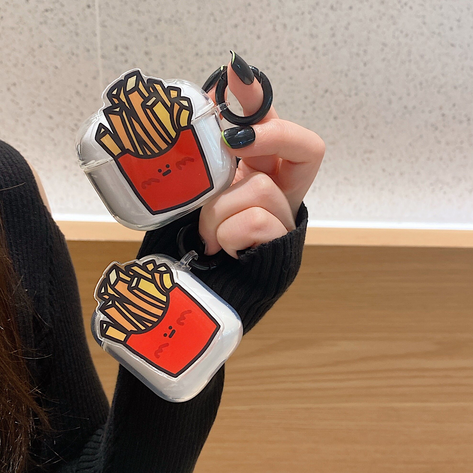 Burger friet 3 beschermhoes airpods oordopjes tweede generatie draadloos Bluetooth derde generatie Pods1 geschikt voor_voghion.com