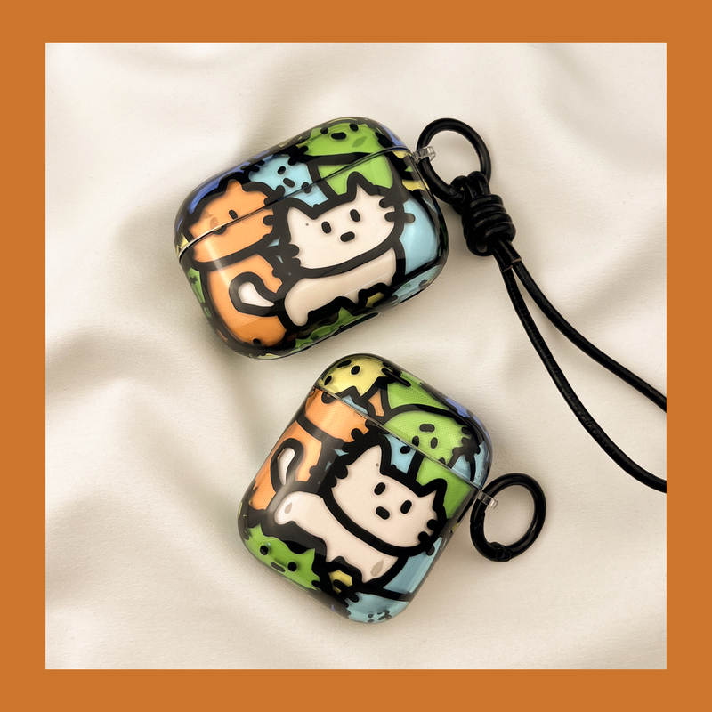 Cute Dopamine Line Art Cat Airpods5 Protective Case Airpod4 Compatible with Apple Pro3 Earphone Case Second Generation Wireless Bluetooth Third Generation Aipods2 Generation Airpodpro Fifth Generation 5 Case Cute Dopamine Line Art Cat Airpods5 Protective Case Airpod4 Compatible with Apple Pro3 Earphone Case Second Generation Wireless Bluetooth Third Generation Aipods2 Generation Airpodpro Fifth Generation 5 Case