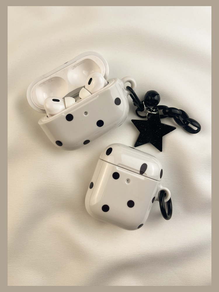 Ins nische minimalistischen schwarz polka dot schutzhülle Airpod3 geeignet für Pro kopfhörer fall zweite-generation drahtlose_voghion.com