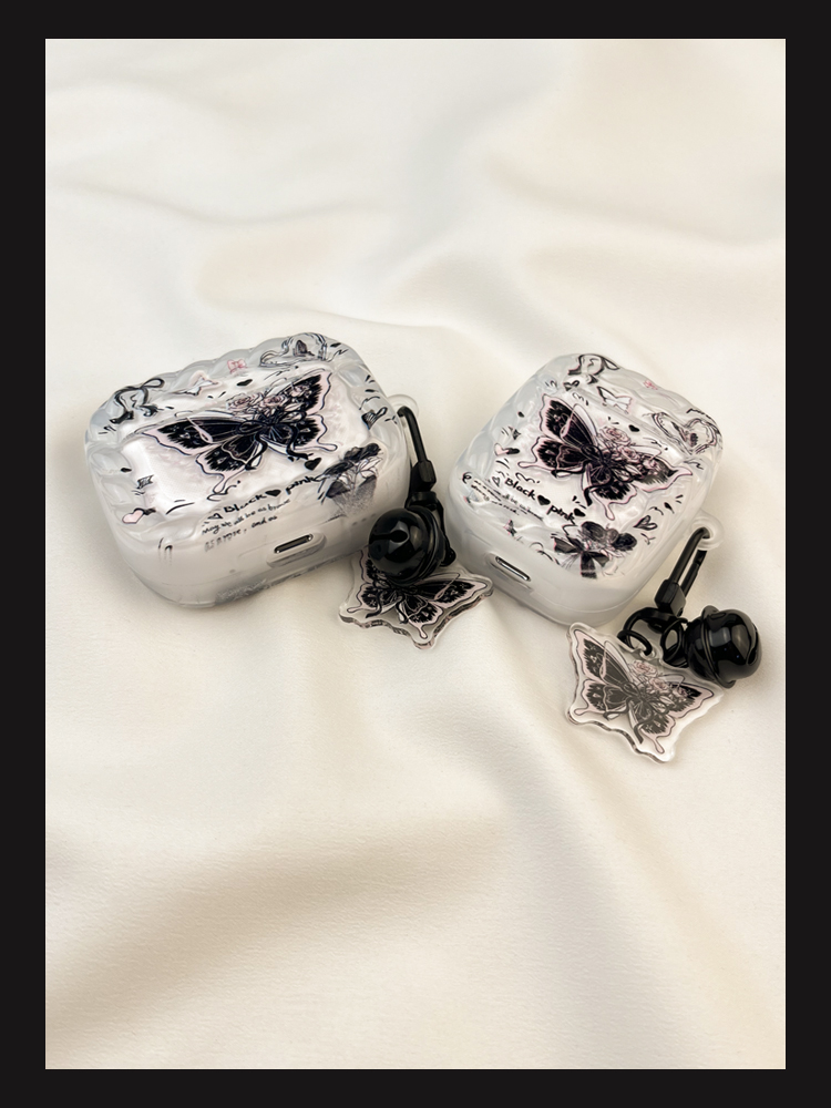 Ins Premium Svart Rosa Fjärilsskyddande Fodral 3 Lämplig för Airpods Hörlursfodral Andra Trådlösa Bluetooth 1 Tredje_voghion.com