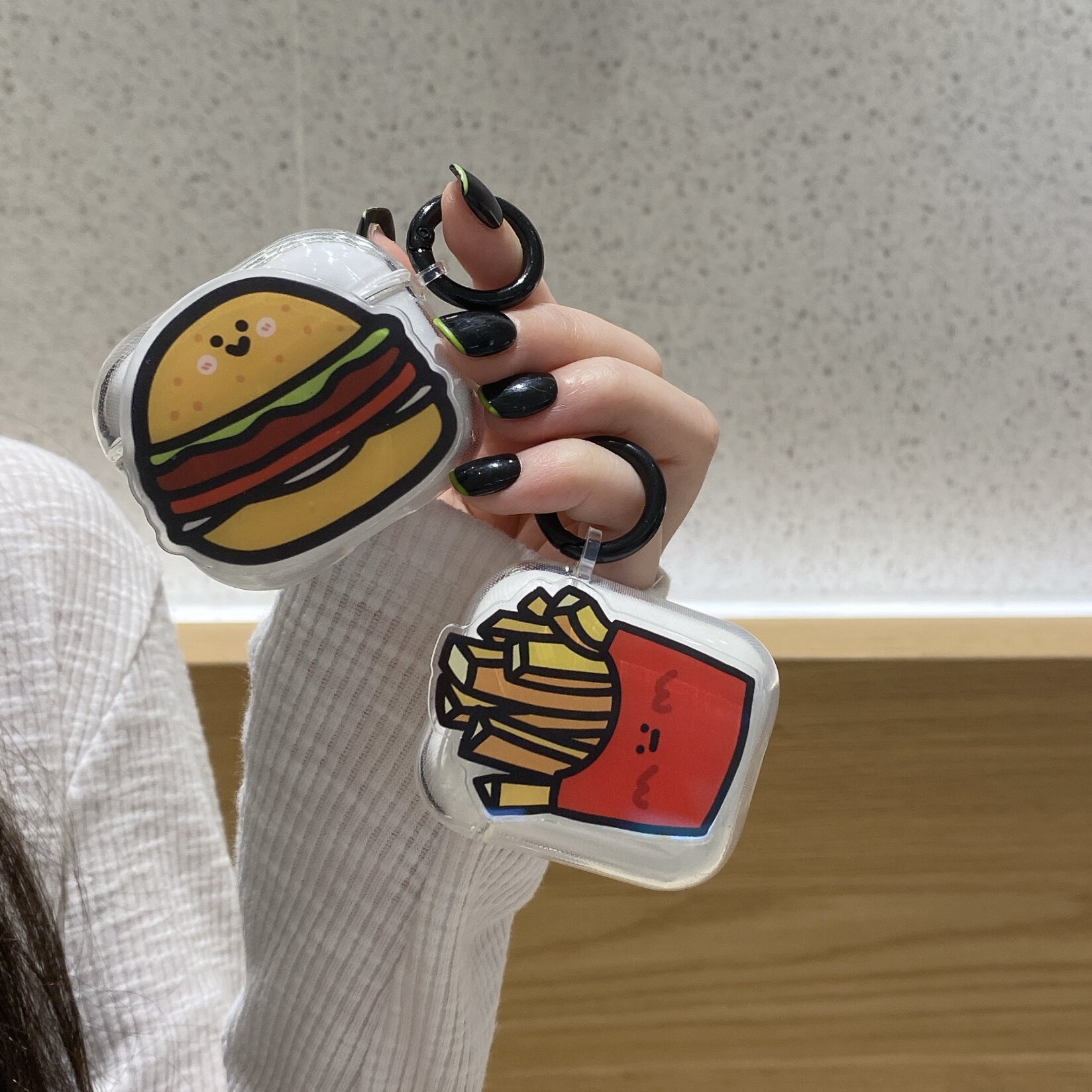 Burger friet 3 beschermhoes airpods oordopjes tweede generatie draadloos Bluetooth derde generatie Pods1 geschikt voor_voghion.com