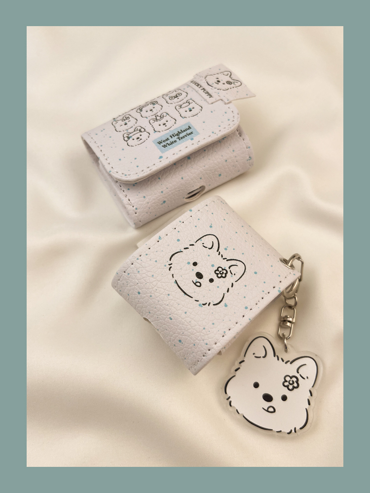 Custodia protettiva per auricolari wireless Bluetooth Airpod 3 Pro Ins Cute Line West Highland Dog Third 1 Adatto_voghion.com