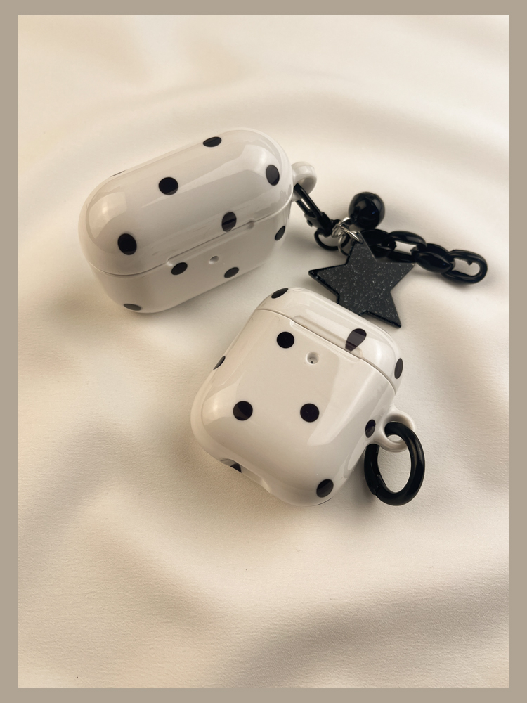 Ins nische minimalistischen schwarz polka dot schutzhülle Airpod3 geeignet für Pro kopfhörer fall zweite-generation drahtlose_voghion.com