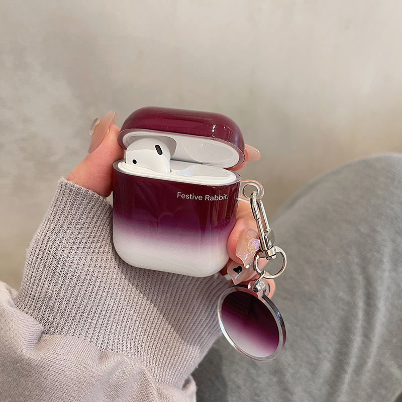 Gradienten Färben Wein Rot Schutzhülle aipods3 Pro Bluetooth 2 Kopfhörer Fall Geeignet_voghion.com