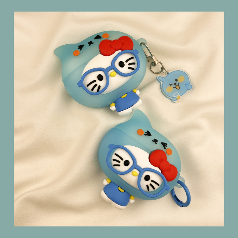 ins Fun and Cute Cartoon  Cat AirPods 4 Protective Case AirPods 3 Compatible Apple Pro Earphone Case Second Generation Wireless Bluetooth 1 Third Generation 2Nd Generation AirPods Pro Fourth Generation 5 Case