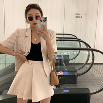 Shi Weiliang commuter private clothing girl sense custom gold thread embroidery box short sleeve suit skirt suit