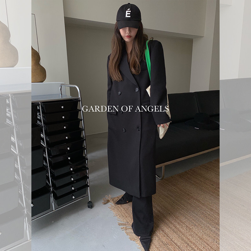 (Spot) Xwei Beautiful High Product Line Custom double-row buckle jacket Long version Short-style Suit Temperament Blouse