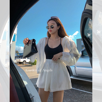 Shi Weiliang sports long sleeve jacket waist shorts bat sleeve set