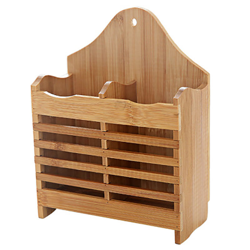 Home bamboo chopsticks cage mounted asphalt chopsticks frame fast chopstick kitchen with spoon chopstick box