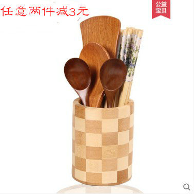 Wooden chopsticks barrel household drain bamboo chopsticks cage bamboo chopsticks bucket bamboo stick barrel restaurant barbecue shop restaurant wholesale