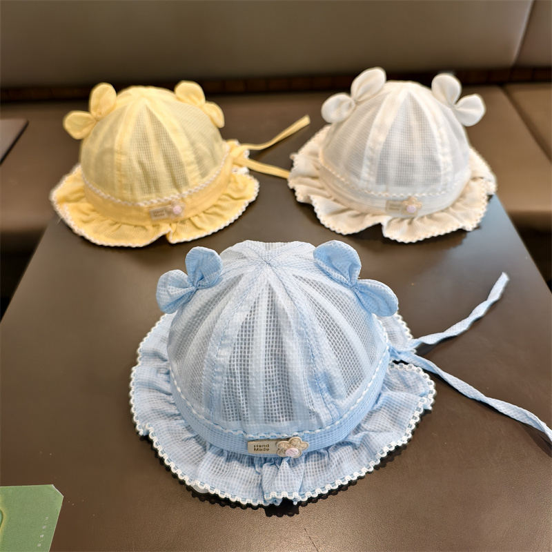 Baby Hat, Summer Thin Sun Hat, Female Baby Princess, Cute and Super Adorable, Newborn Baby Summer Adjustable Basin Hat