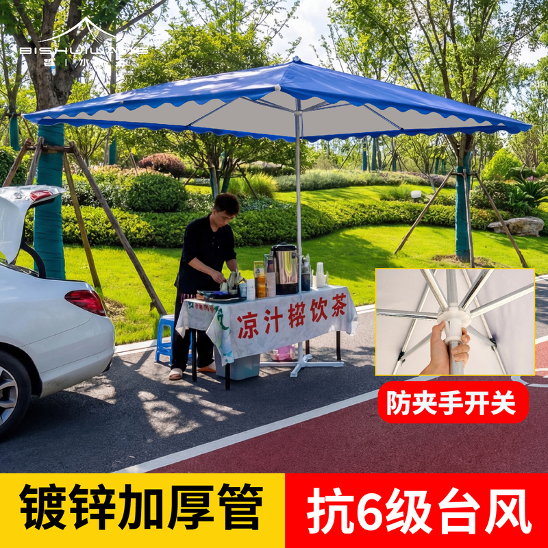 Parasol for Outdoor Stalls, Large Umbrella for Shop Entrances, Dual-Use for Sun and Rain, Sun Protection Umbrella, Large Folding Square Umbrella