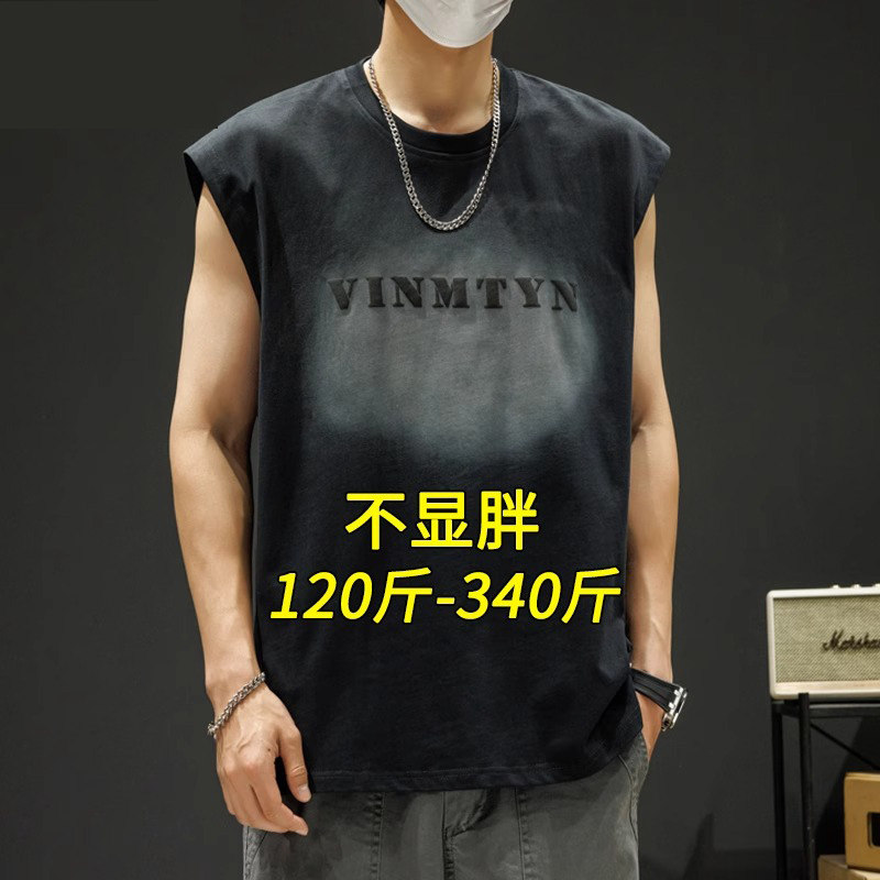 เสื้อกั๊กแขนกุด ทรงหลวม บางเบา แนวลำลอง ไซส์ใหญ่ สำหรับผู้ชาย แฟชั่นฤดูร้อน