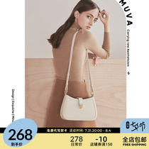 HFresh Genuine Leather Retro White Pharaoxin Packs Bag Women Pack New 2021 Tide 100 Hitch Satchel Bag Single Shoulder Armpit Bag