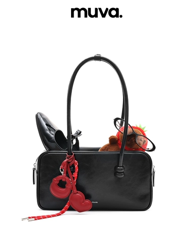 Аксессуары Muva, кожаная брендовая милая сумка с бусинами, сумка с подвеской в ​​виде сердца, новый продукт 2024 года