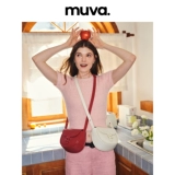 muva Ретро сумка подмышку, красная небольшая дизайнерская сумка через плечо, из натуральной кожи