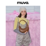 Сумка подмышку, сумка через плечо, небольшая дизайнерская сумка на одно плечо, изысканный стиль, коллекция 2023, из натуральной кожи