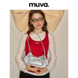 Сумка подмышку с бантиком, модная милая изысканная сумка через плечо, из натуральной кожи