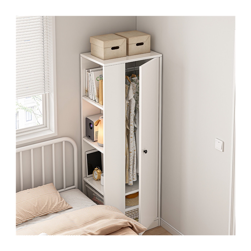 Simple Wardrobe for Home Use, Bedroom Corner Cabinet, Small Room Cabinet, Storage, Office Single-Door Corner Single-Person Wardrobe, Closet