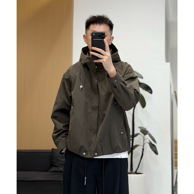 2026 New Autumn Hooded Jacket Men's Short Loose Casual Outdoor Jacket Workwear Trendy Top 2026 New Autumn Hooded Jacket Men's Short Loose Casual Outdoor Jacket Workwear Trendy Top