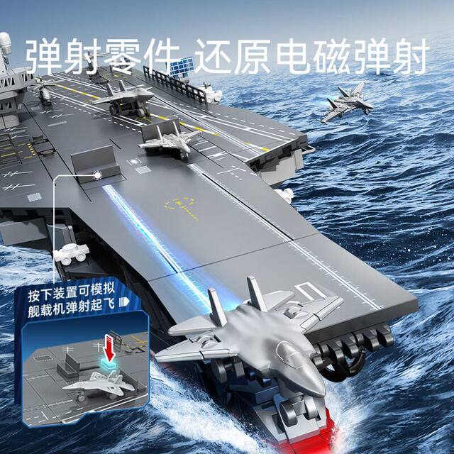 Senbao Building Blocks Aircraft Carrier No. 19 Aircraft Carrier Military Simulation Model Assembled Kidsren's Educational Toys Boys Gift