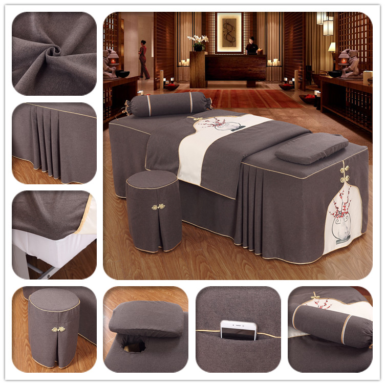 cao cấp thẩm mỹ viện bedspread denim bedspread vẻ đẹp ban đầu Body châu Âu bảng massage thiết lập tùy chỉnh vận chuyển - Trang bị tấm các mẫu ga giường spa