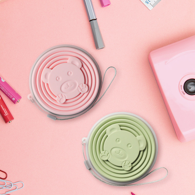 Silicone Foldable Water Glass Cup Telescopic and Boiling Water Portable Travel Child Compression Gargling Cup High Temperature Resistant-Taobao