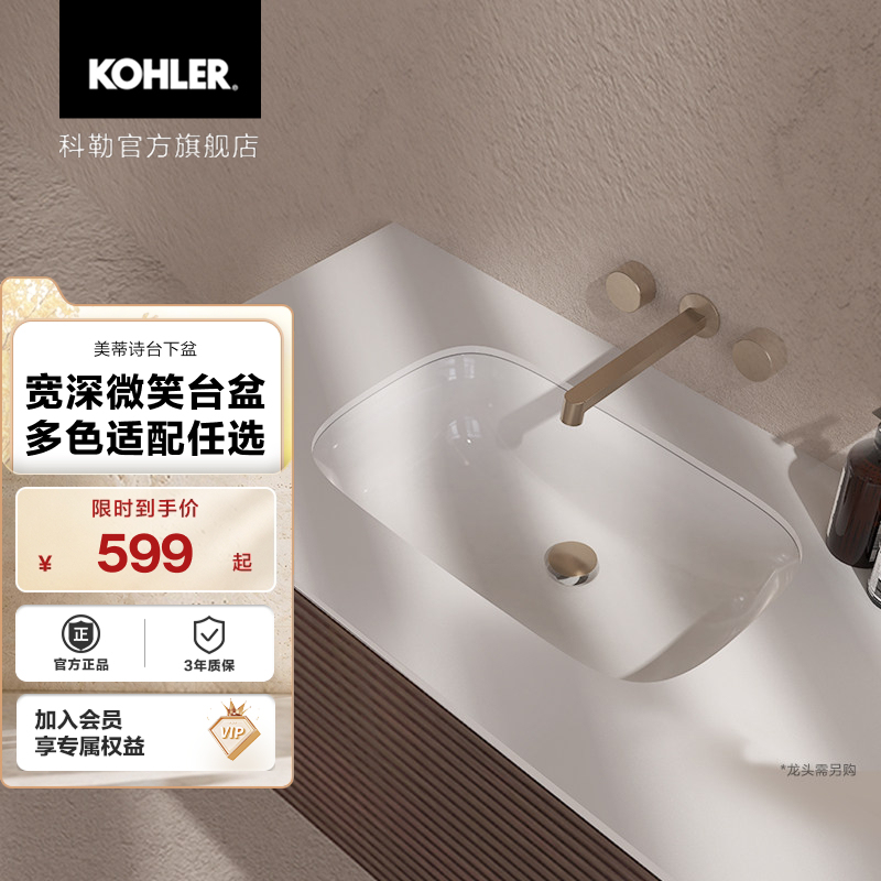 Kohler Metyshi Smile Countertop Basin Undercounter Basin Washbasin Ceramic Basin