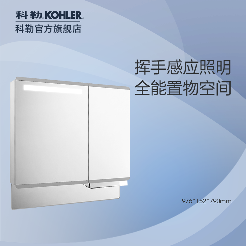 Kohler Pro-yue bathroom with light mirror cabinet Freshen ...