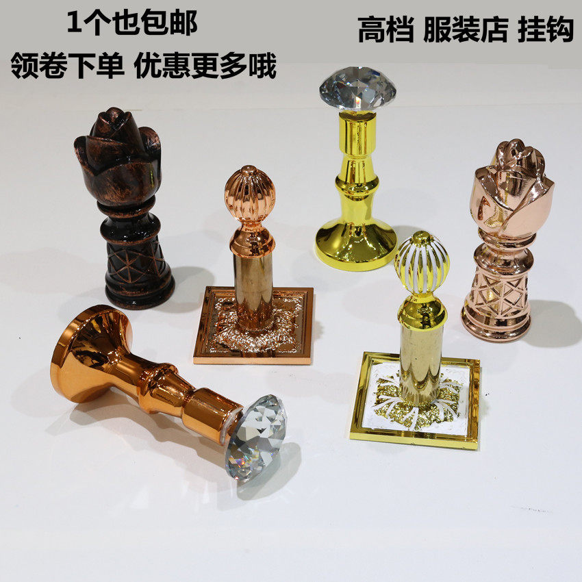 Retro Clothing Store Display Rack Upper Wall Wall-mounted Point Hang Up Wall Hung Hanger Shelves Plastic Hook